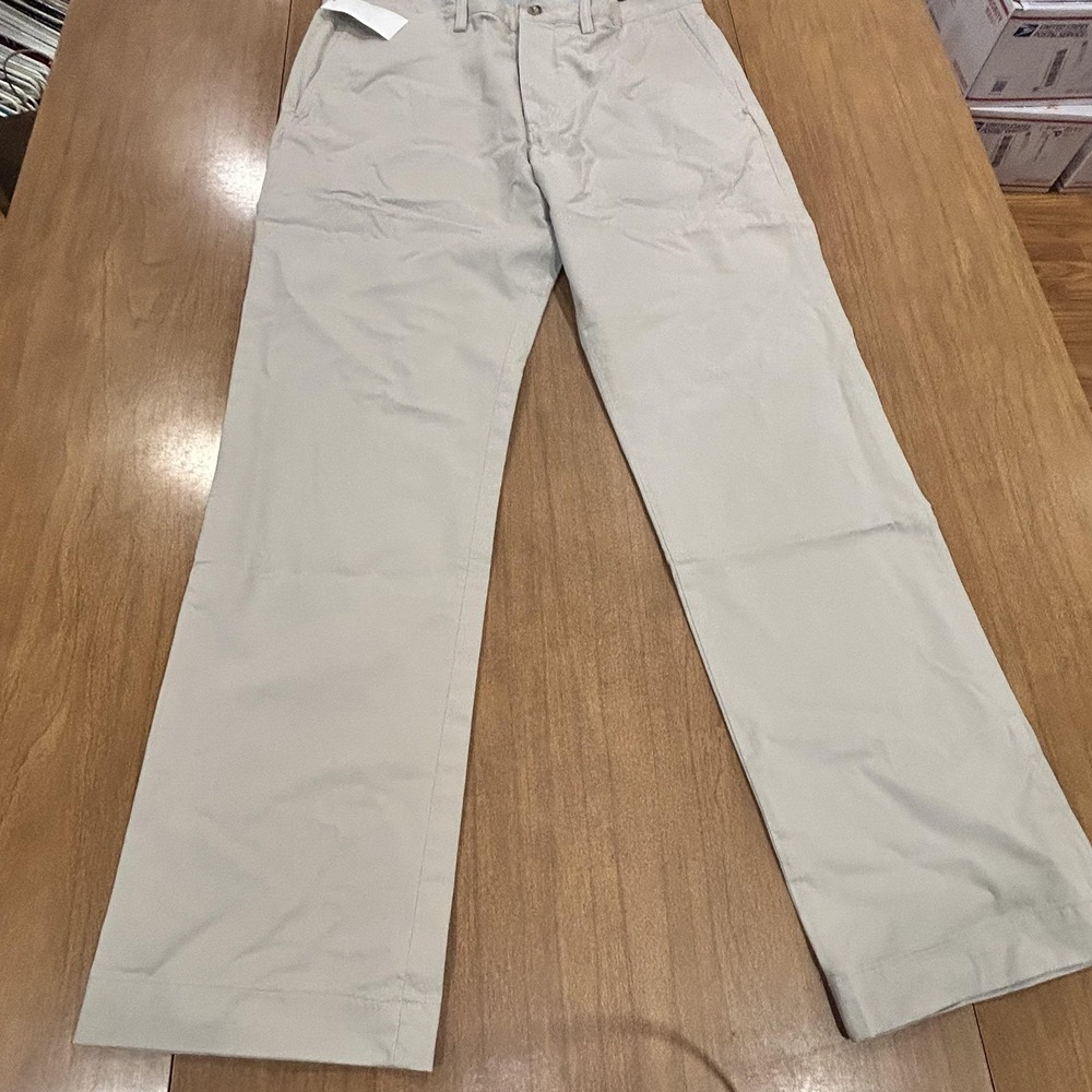 Polo Ralph Lauren Pants Mens 34x32 Beige Stretch Classic Fit Preppy Chino NWT